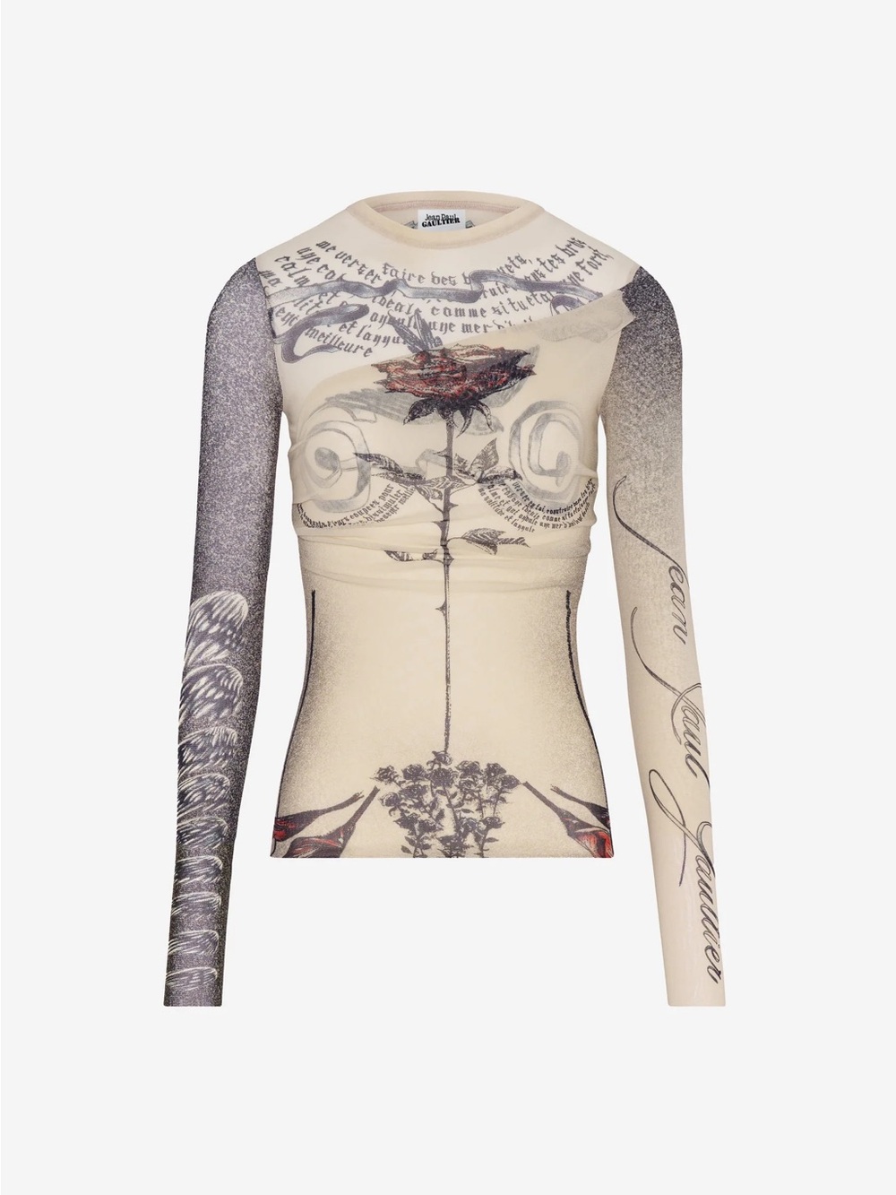JEAN PAUL GAULTIER THE TATTOO ROSE AND BIRD TOP - Picture 10 of 10